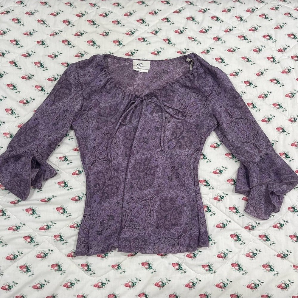 mesh purple top
